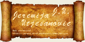 Jeremija Utješanović vizit kartica